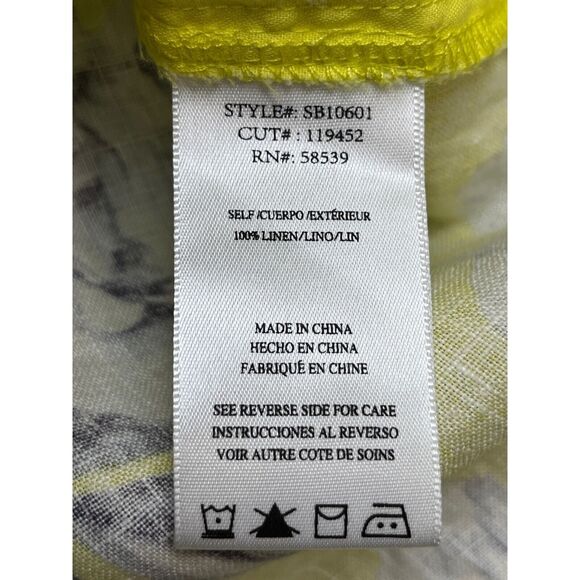 KUT FROM THE KLOTH shorts womens size 4 yellow floral linen pockets - Picture 6 of 6